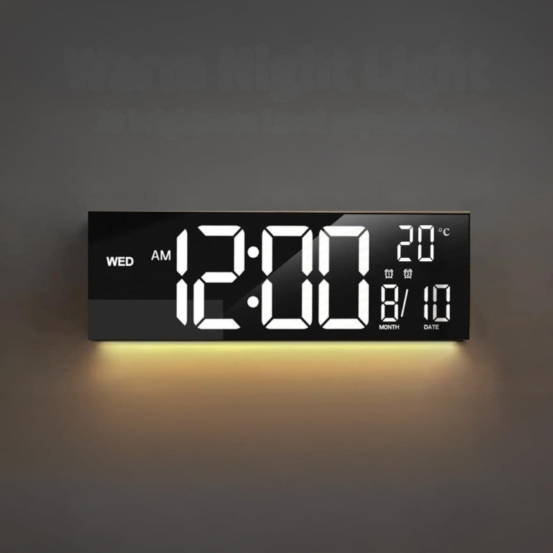 Budzik Ścienny Cyfrowy Duży Do Kuchni | Długi