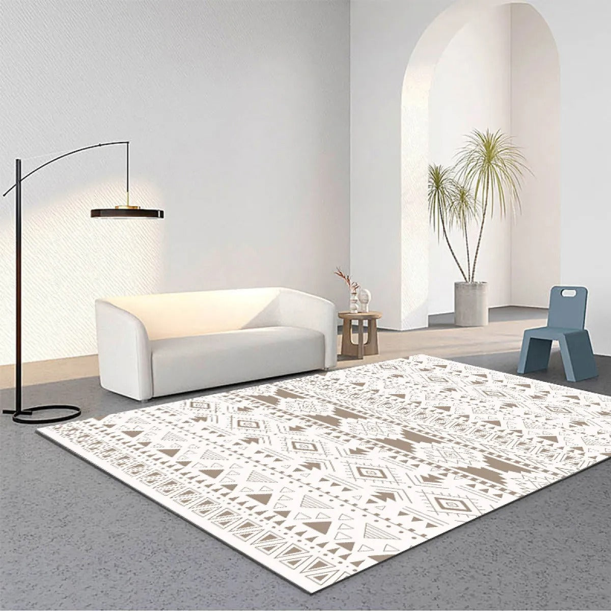 Dywan Beżowe Do Salonu Duże | Etniczny Wzór