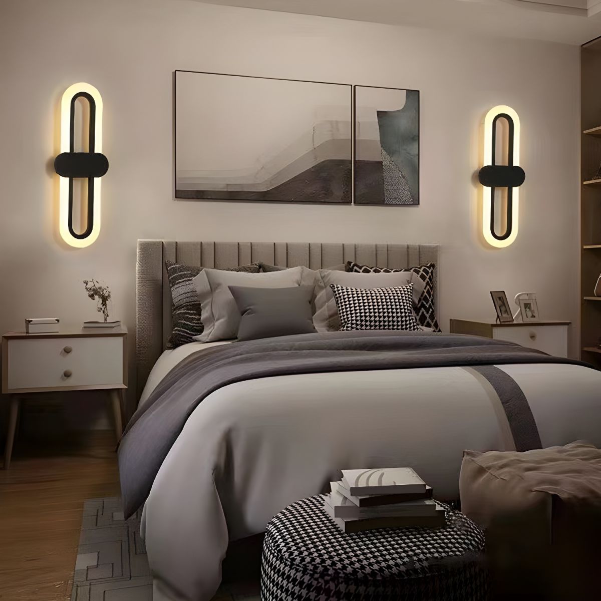 Kinkiet Do Sypialni Owalny LED | Nowoczesny