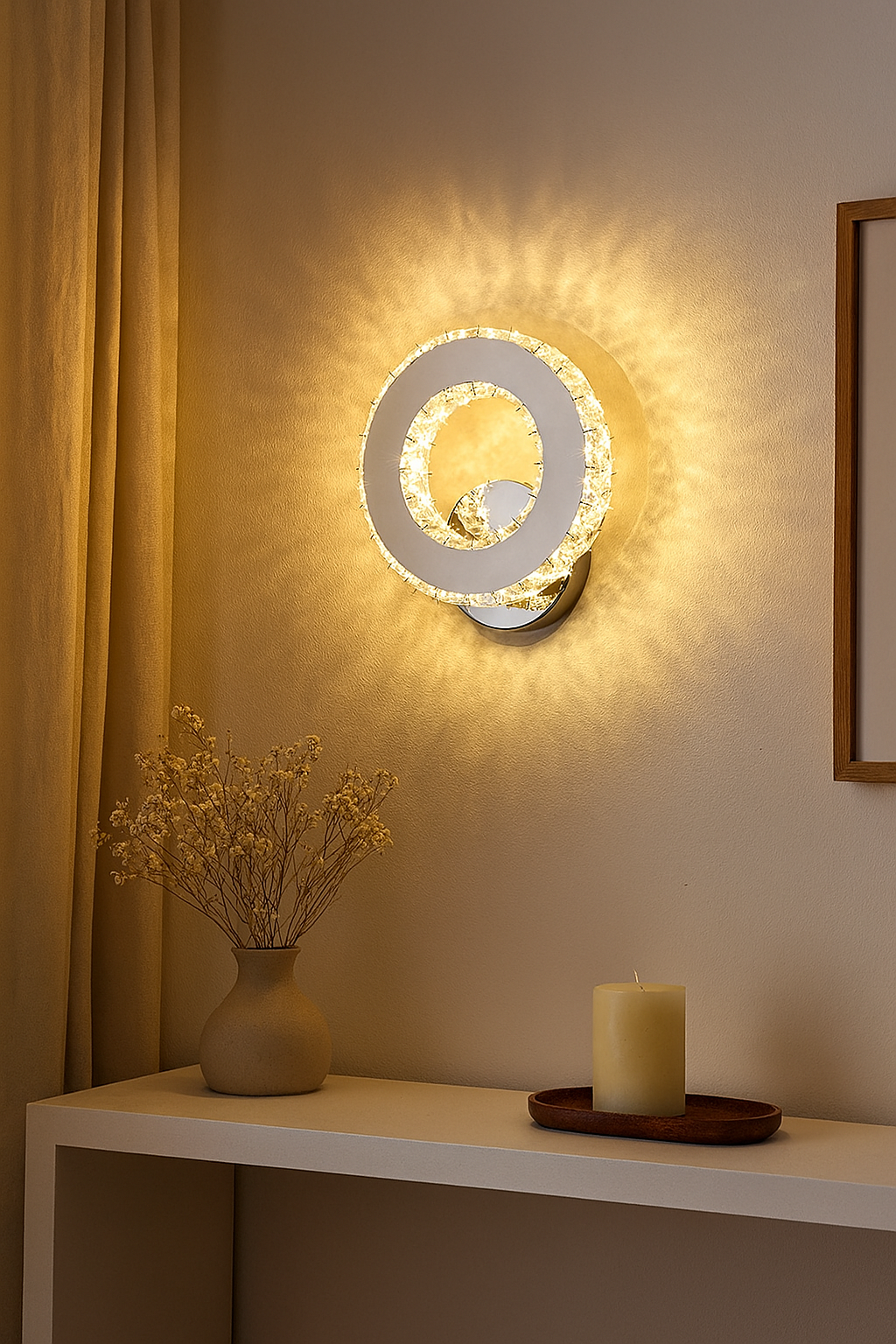 Kinkiet LED z Nowoczesnym Spiralnym Designem i Efektem Świetlnym