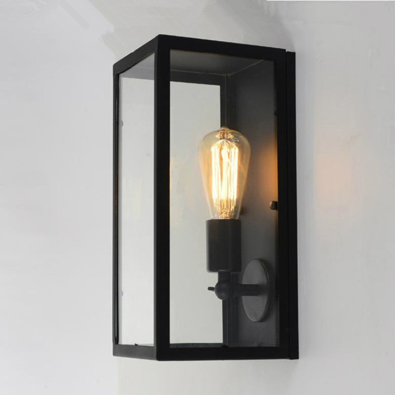 Kinkiet Zewnętrzny Czarny w Obudowie | Industrial