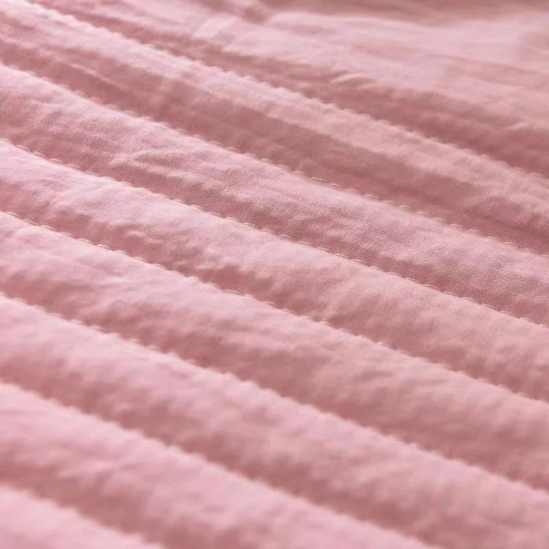 Kocyk Do Łóżka I Kanapy Z Delikatnymi Przeszyciami | Duży