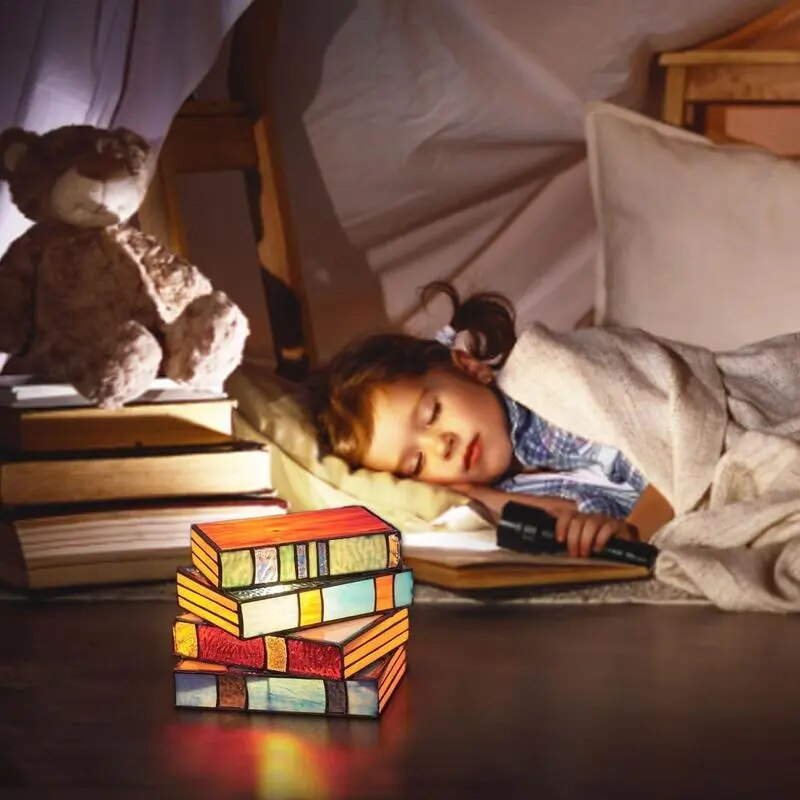 Lampa Do Sypialni Książki Stolik Nocny | Kolorowa