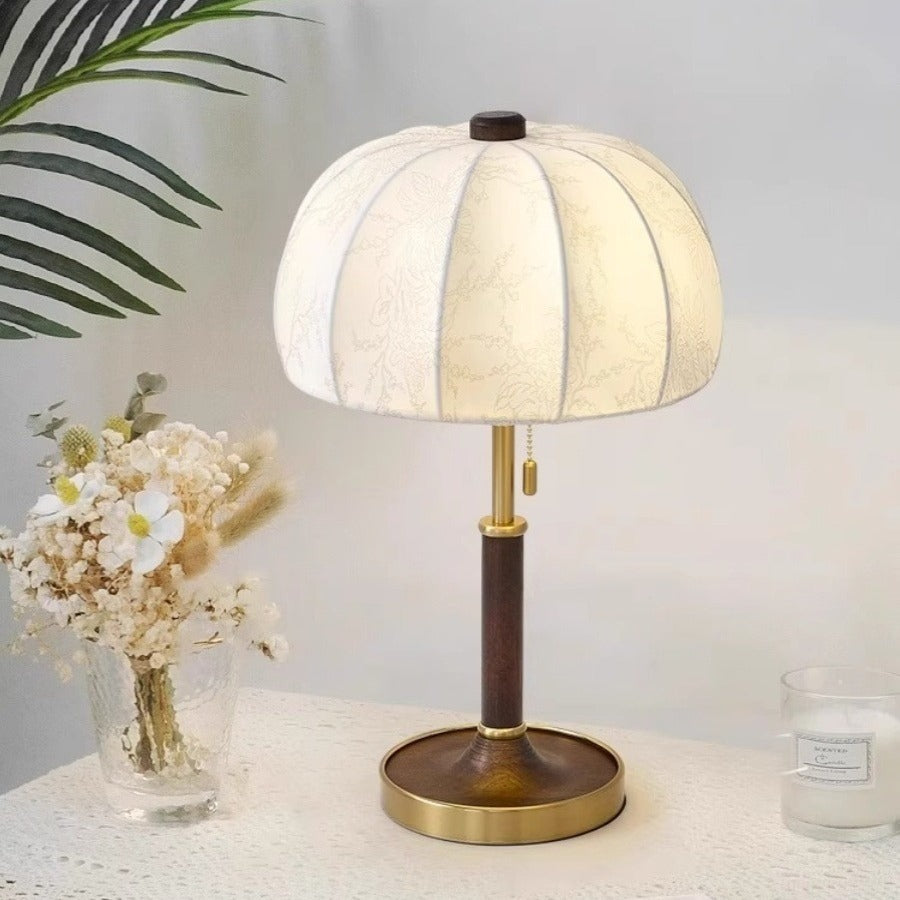 Lampa Do Sypialni Stołowa Retro Kopułowy Klosz | Mała