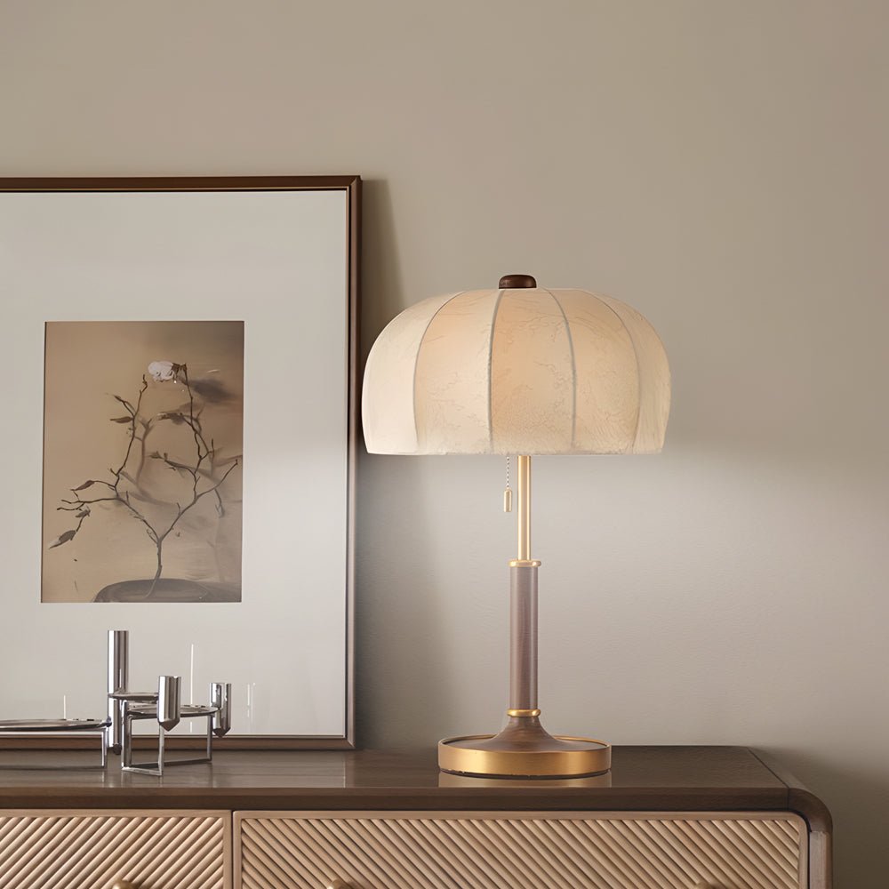 Lampa Do Sypialni Stołowa Retro Kopułowy Klosz | Mała