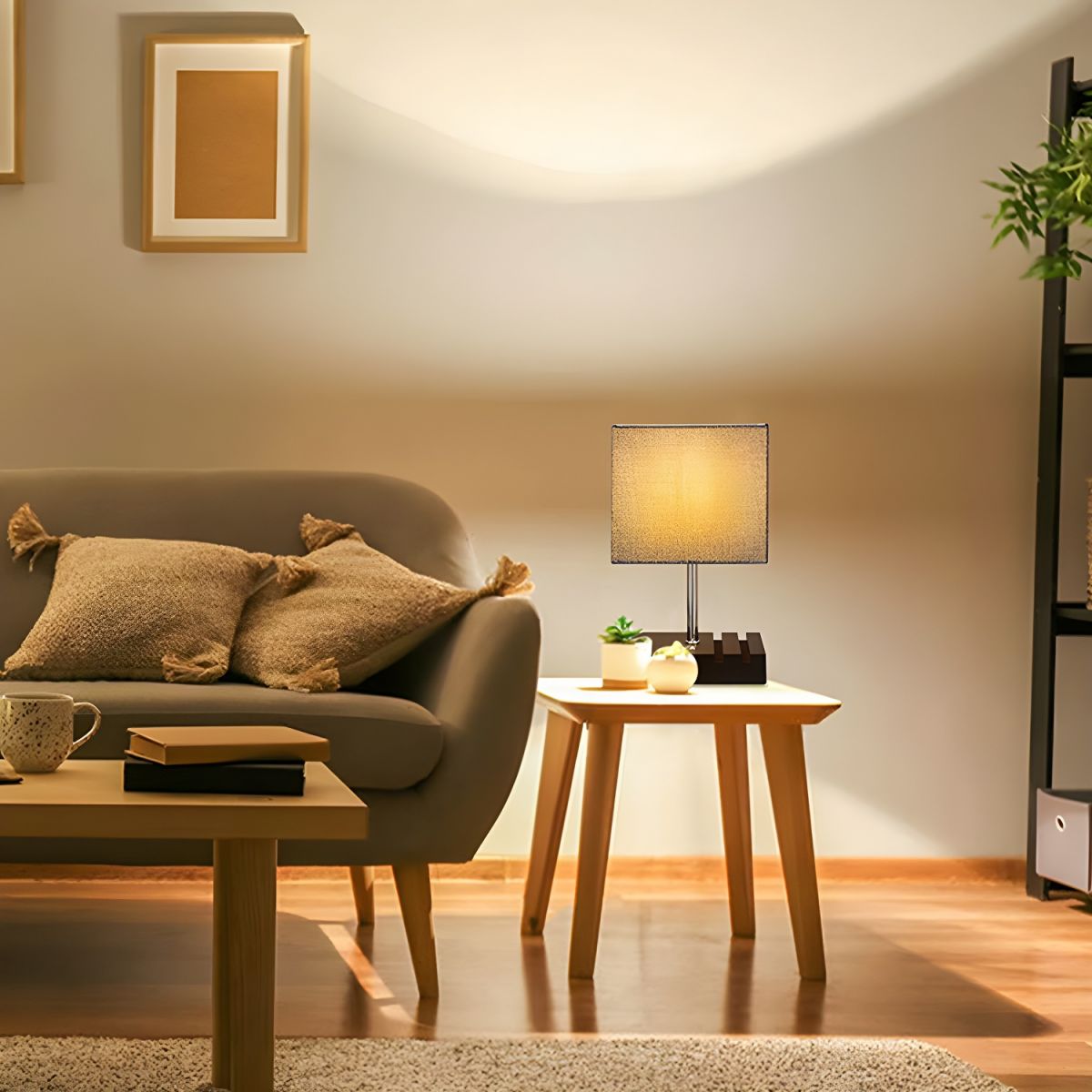 Lampa Do Sypialni Z USB I Organizerem | Sypialnia