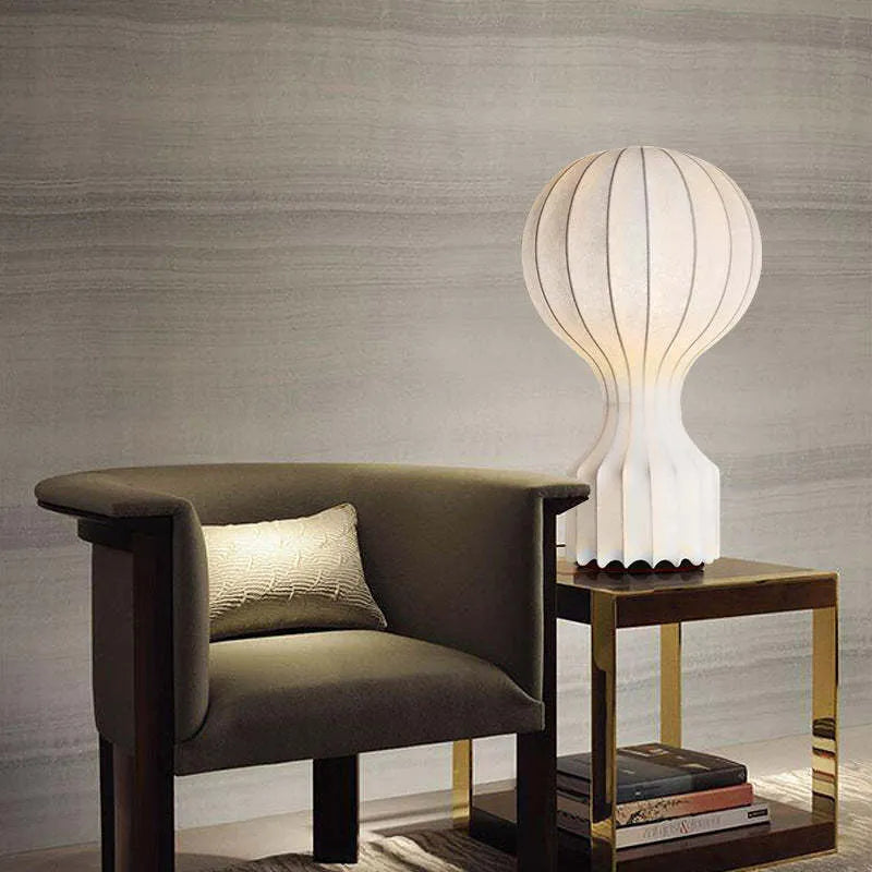 Lampa LED Plisowana Balon Sypialnia | Lampka Nocna