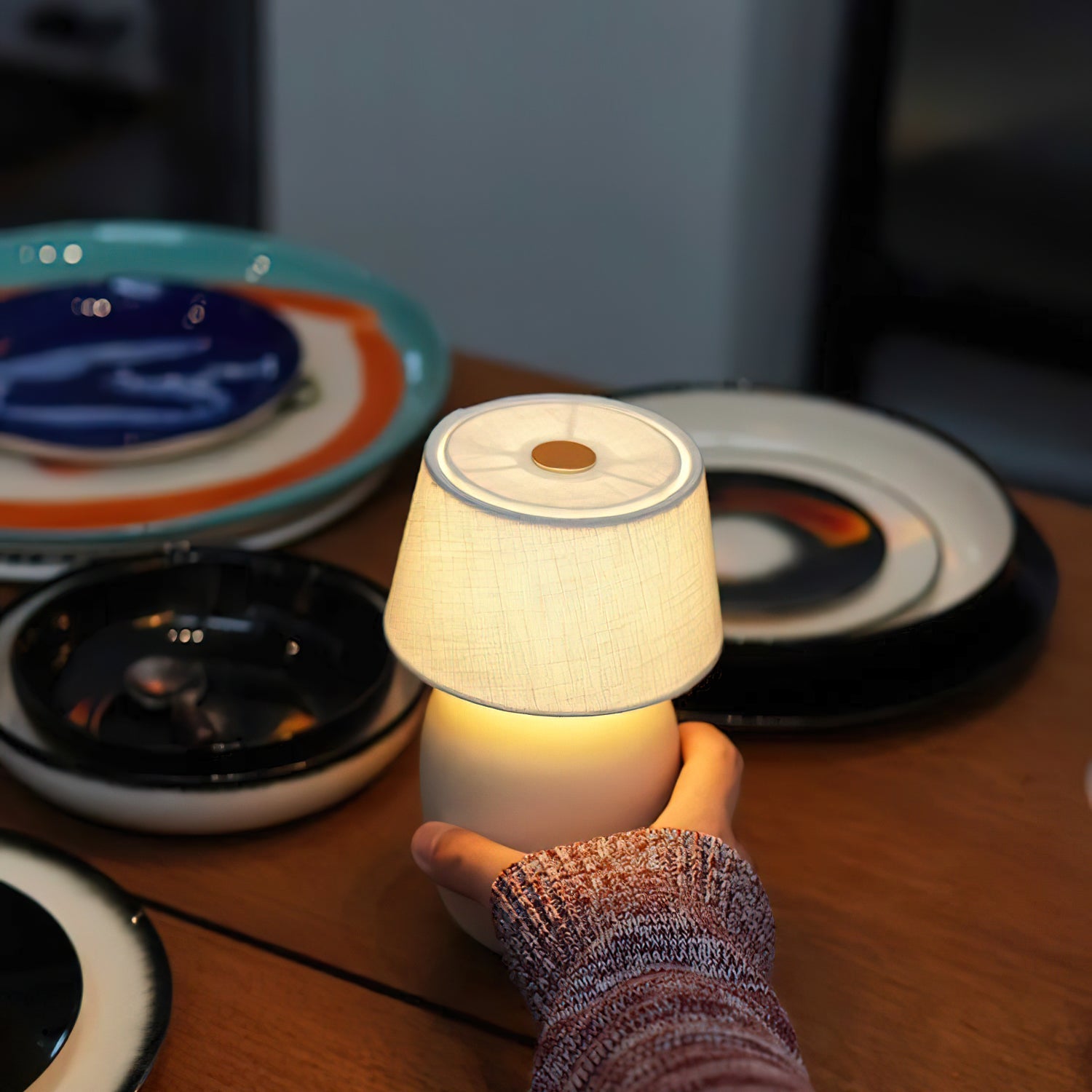 Lampa LED Stołowa Bezprzewodowa Nocna Do Sypialni | Dotykowa