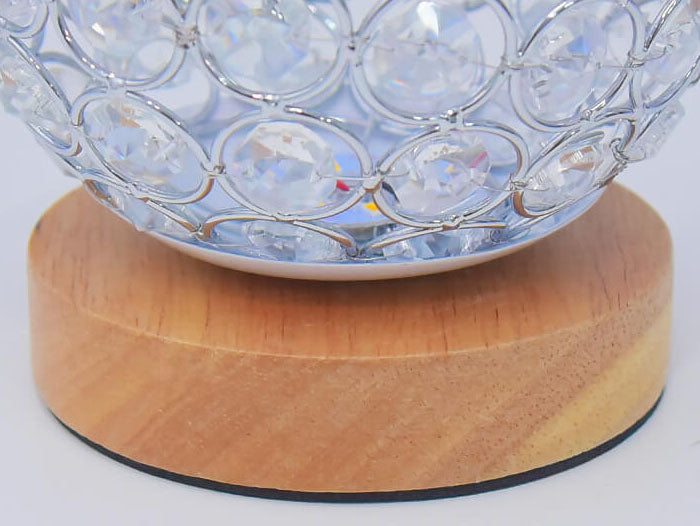 Lampa Nocna Kula Stołowa Szklana Do Sypialni | Kryształ