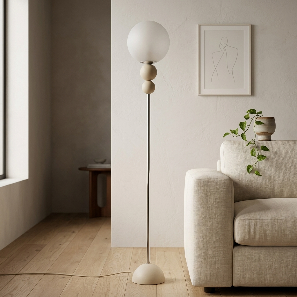 Lampa Podłogowa Kulista do Salonu | Dekoracyjna