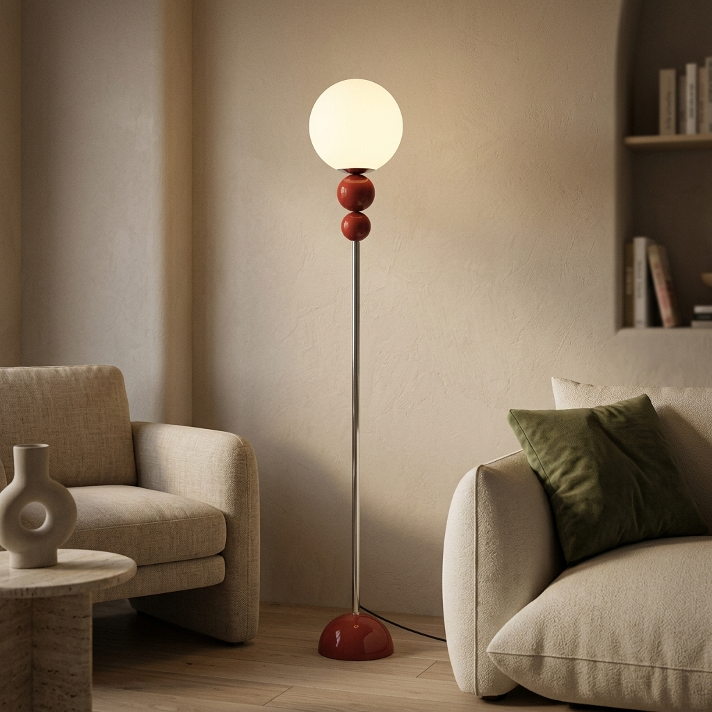 Lampa Podłogowa Kulista do Salonu | Dekoracyjna