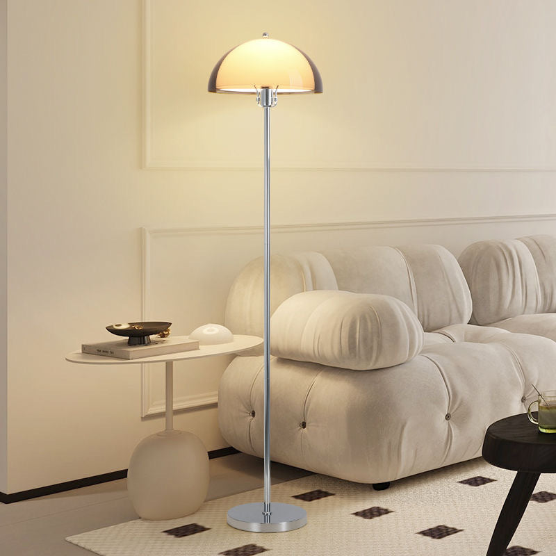 Lampa Stojąca Do Salonu I Sypialni | Półokrągły Klosz