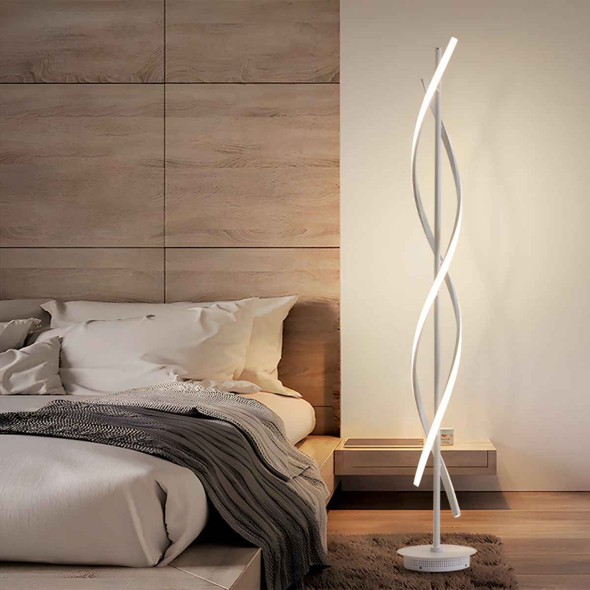 Lampa Stojąca LED Do Salonu | Spiralna