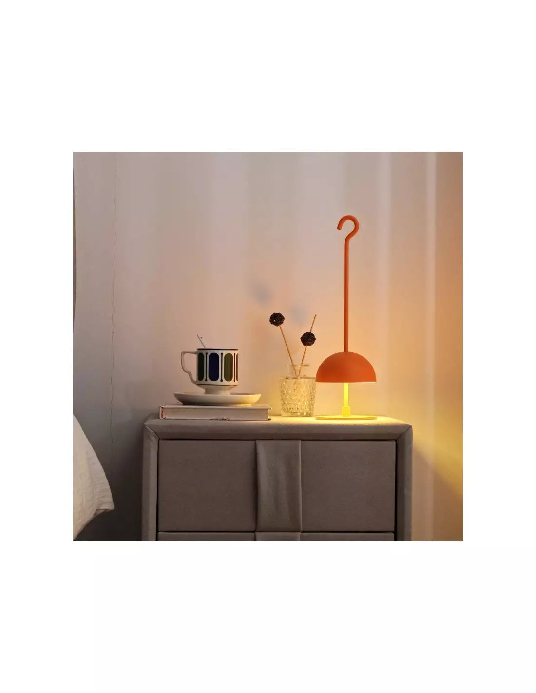 Lampa LED Stolikowa Przenośna z Haczykiem | Na Baterie