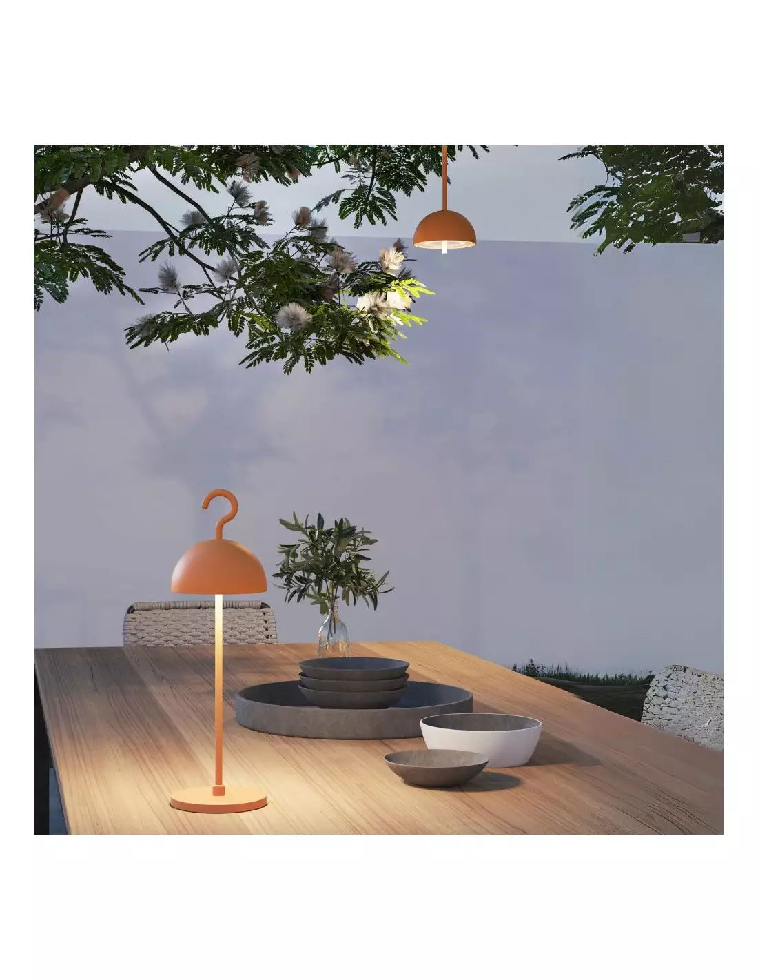 Lampa LED Stolikowa Przenośna z Haczykiem | Na Baterie