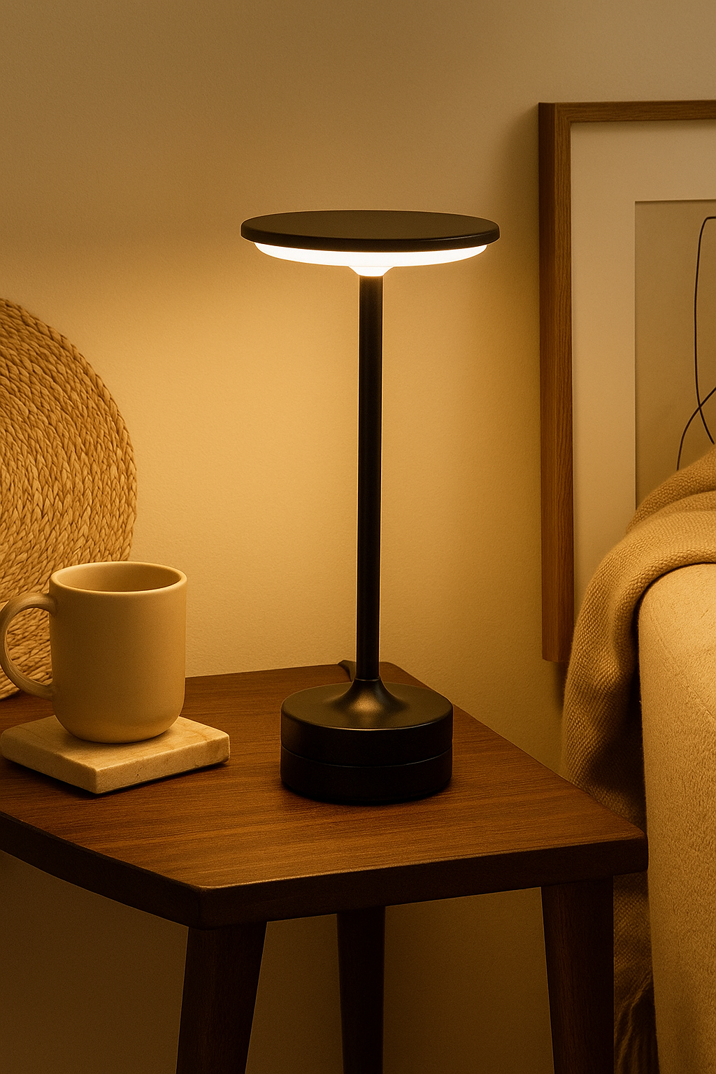 Lampa Stołowa Minimalistyczna z Nowoczesnym Designem do Sypialni