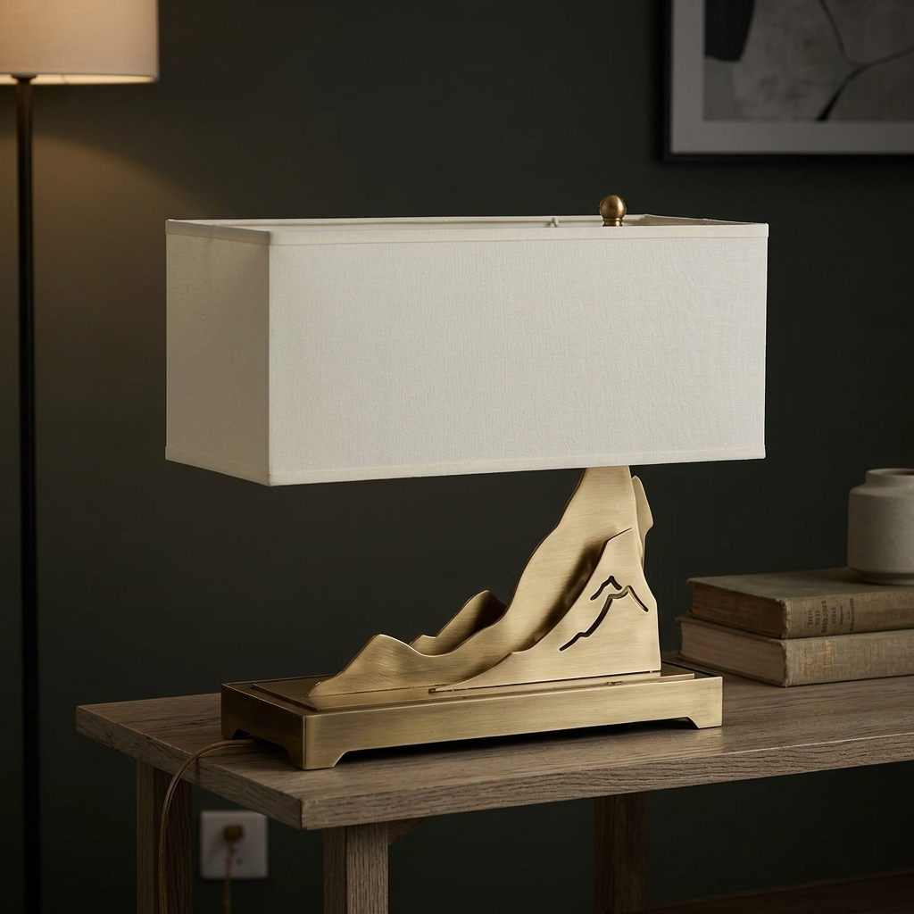 Lampa Stołowa Rzeźbiona do Salonu | Dekoracyjna