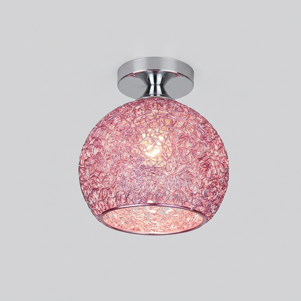 Lampa Sufitowa Ażurowa Kulista do Salonu | Plafon