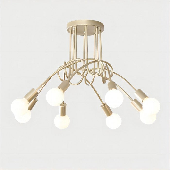 Lampa Sufitowa Do Salonu Z Wieloramienną Konstrukcją | Nowoczesna