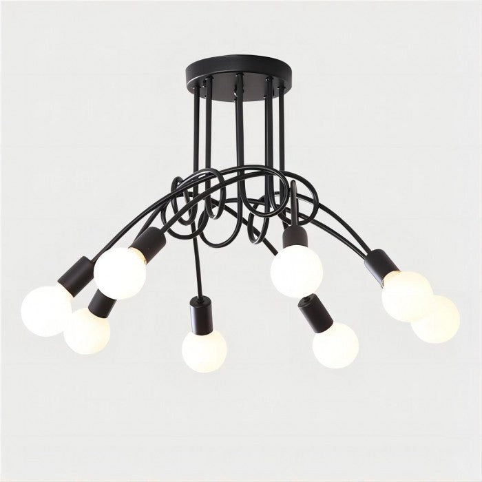 Lampa Sufitowa Do Salonu Z Wieloramienną Konstrukcją | Nowoczesna