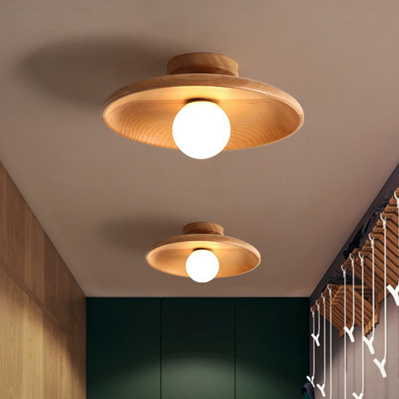 Lampa Sufitowa Drewniana Salon Sypialnia | Styl Nowoczesny