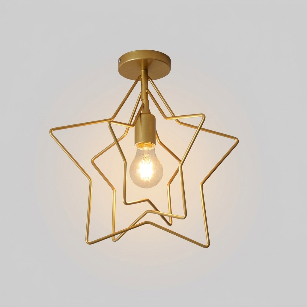 Lampa Sufitowa Gwiazdka Dekoracyjna do Salonu | Plafon