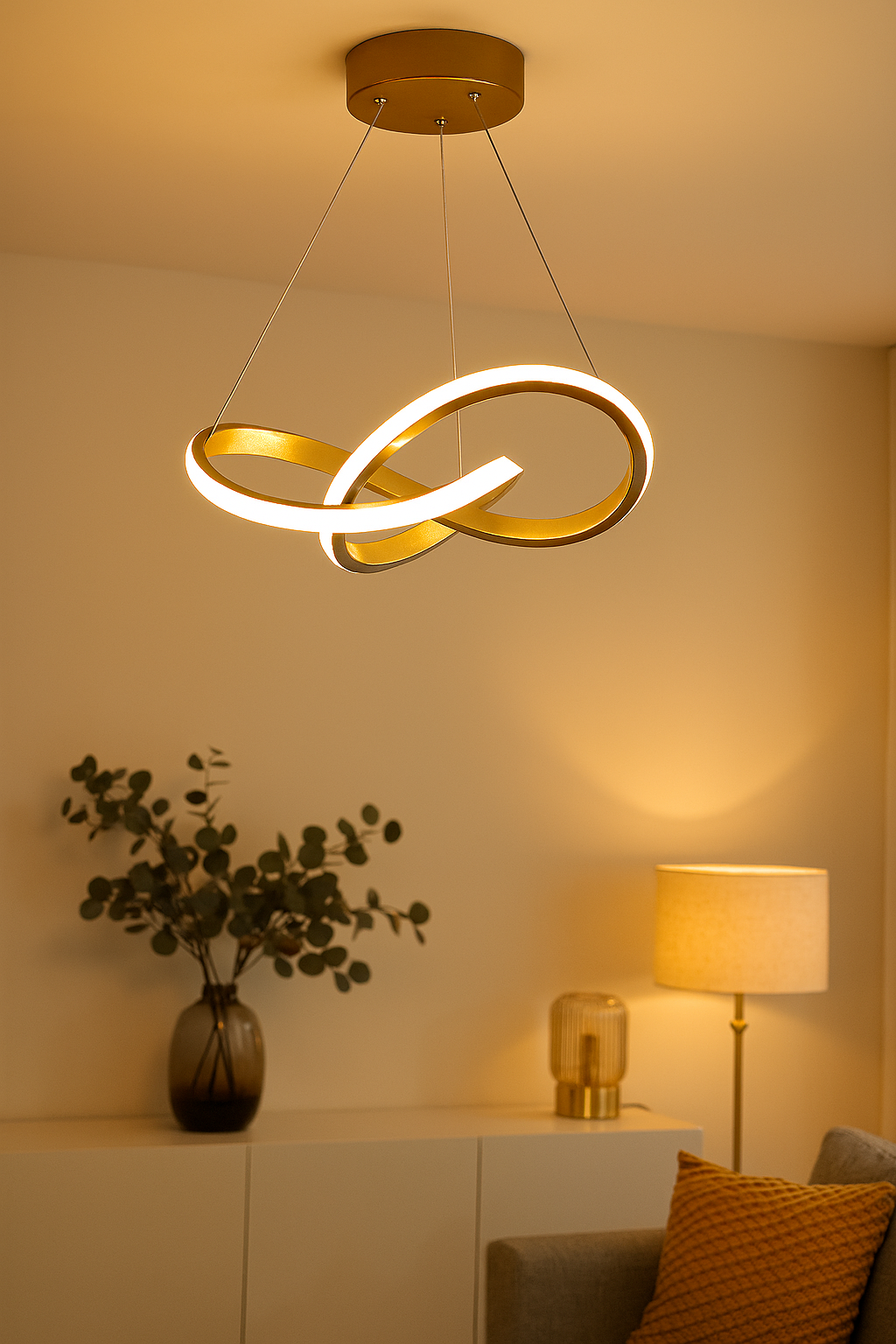 Lampa Sufitowa LED Nowoczesna Do Salonu I Sypialni | Wisząca