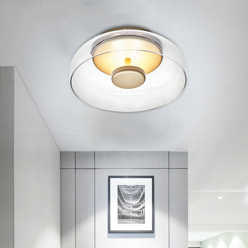 Lampa Sufitowa Szklana LED Do Salonu i Sypialni | Nowoczesny