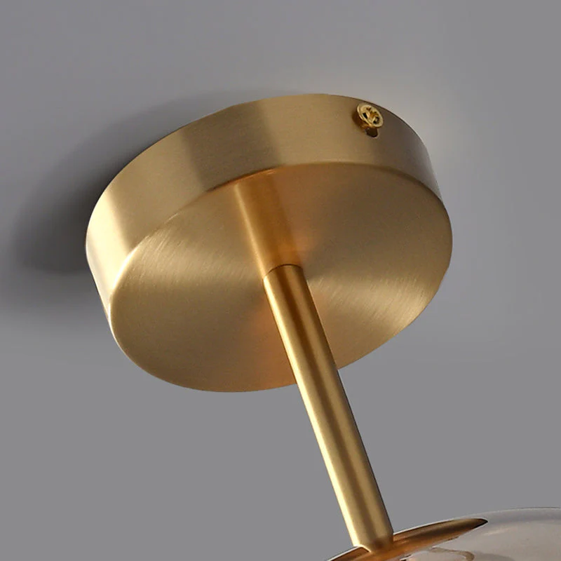 Lampa Sufitowa Szklana z żelazną Oprawą do Przedpokoju i Salonu | Nowoczesna