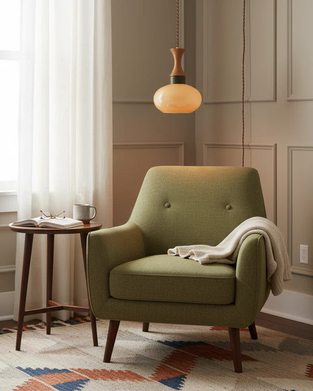 Lampa Wisząca Szklana Drewniana Salon | Nowoczesna