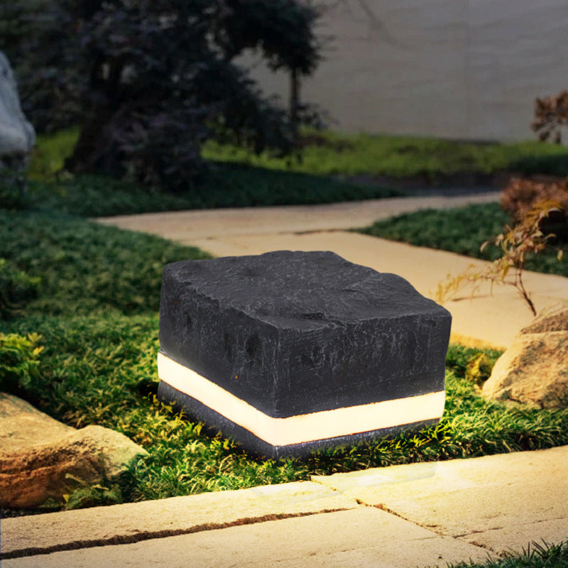 Lampa Zewnętrzna LED Kamienna Kostka | Nowoczesne Oświetlenie Ogrodowe