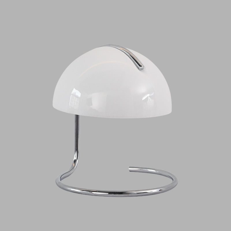 Lampa do Sypialni Szklana z Chromowaną Podstawą Stołowa | Nowoczesna