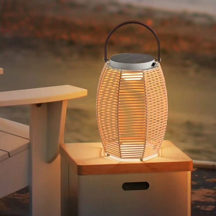 Lampiony Solarne Rattanowe Zewnętrzne | Wiszący Model