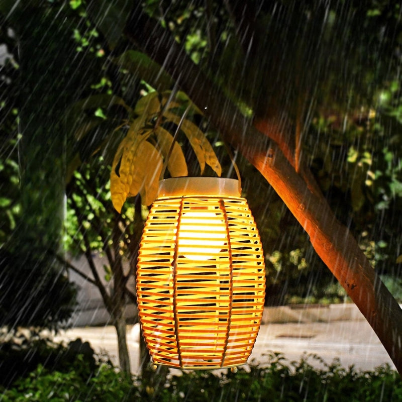 Lampiony Solarne Rattanowe Zewnętrzne | Wiszący Model