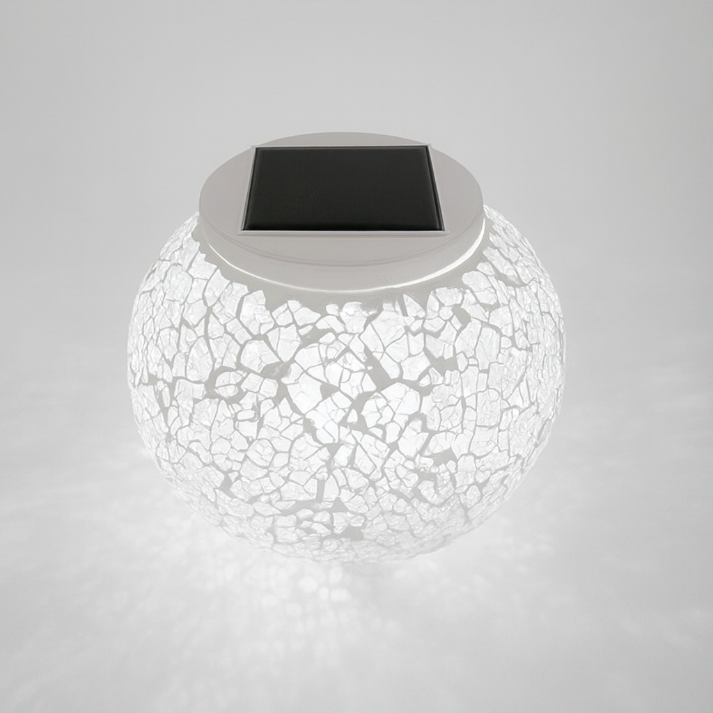 Lampiony Solarne Szklane Mozaikowe Outdoor | Kolorowe Kula