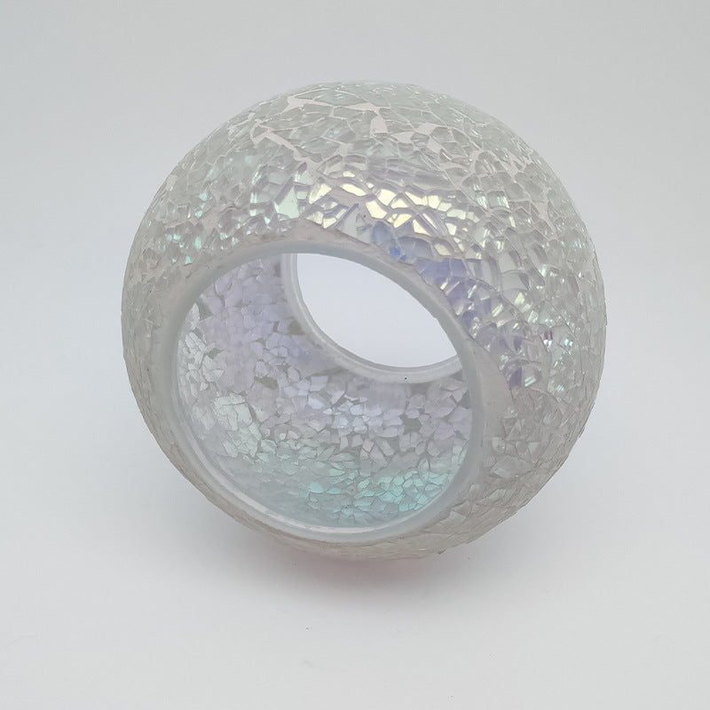 Lampiony Solarne Szklane Mozaikowe Outdoor | Kolorowe Kula