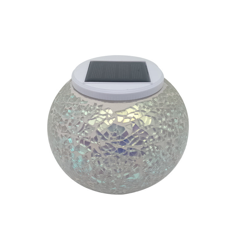 Lampiony Solarne Szklane Mozaikowe Outdoor | Kolorowe Kula