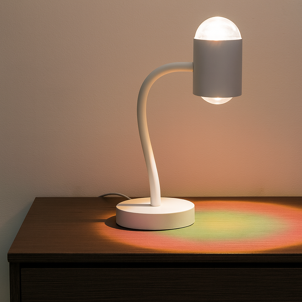 Lampka na Biurko LED z Efektem Tęczy do Sypialni i Salonu | Nocna