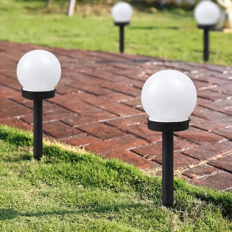 Lampy Ogrodowe Solar Czarne Kula LED | Słupkowe