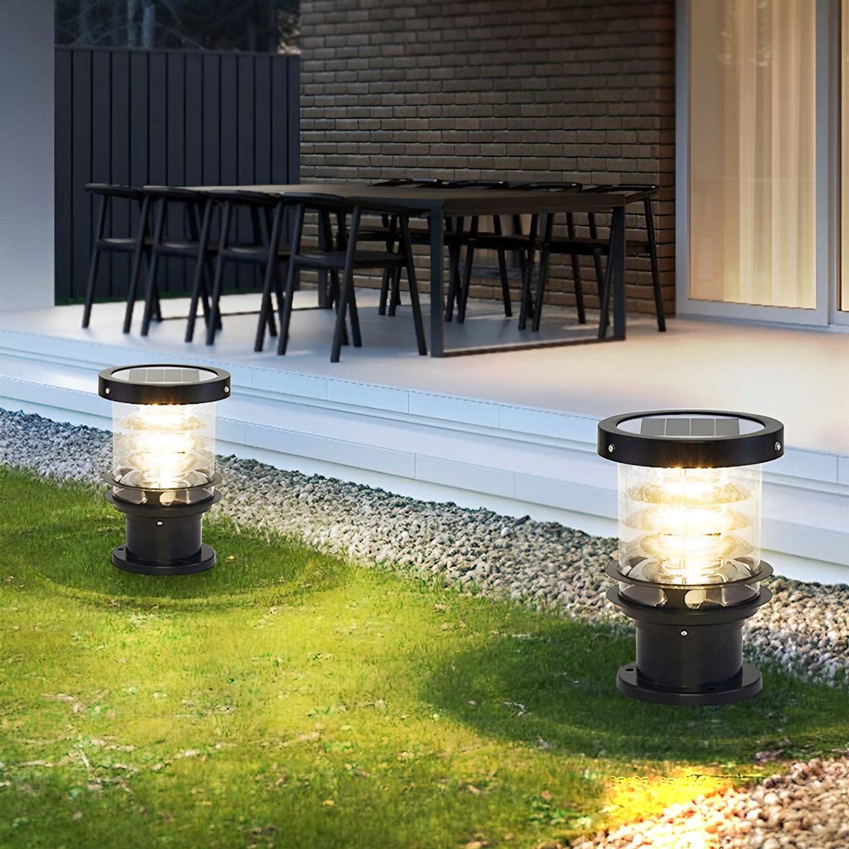 Lampy Solarne Zewnątrz Ogrodzie LED | Pachołek