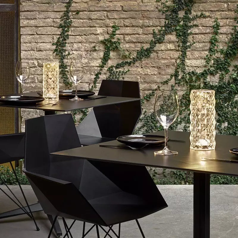 Ledy Kryształowa Lampka Dotykowa LED Stolikowa Ładowalna | Światło