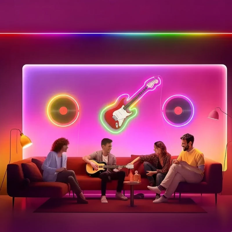 Ledy RGB Taśma LED Z Pilotem I Aplikacją | Elastyczny Pasek USB