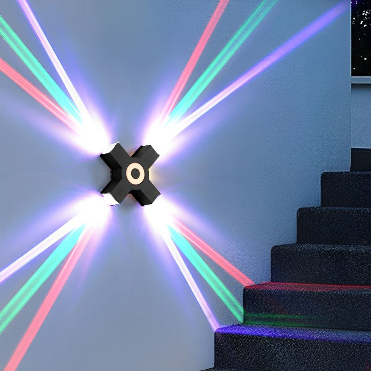 Ledy Ścienne Zewnętrzne | Kolorowe Efekty Świetlne RGB