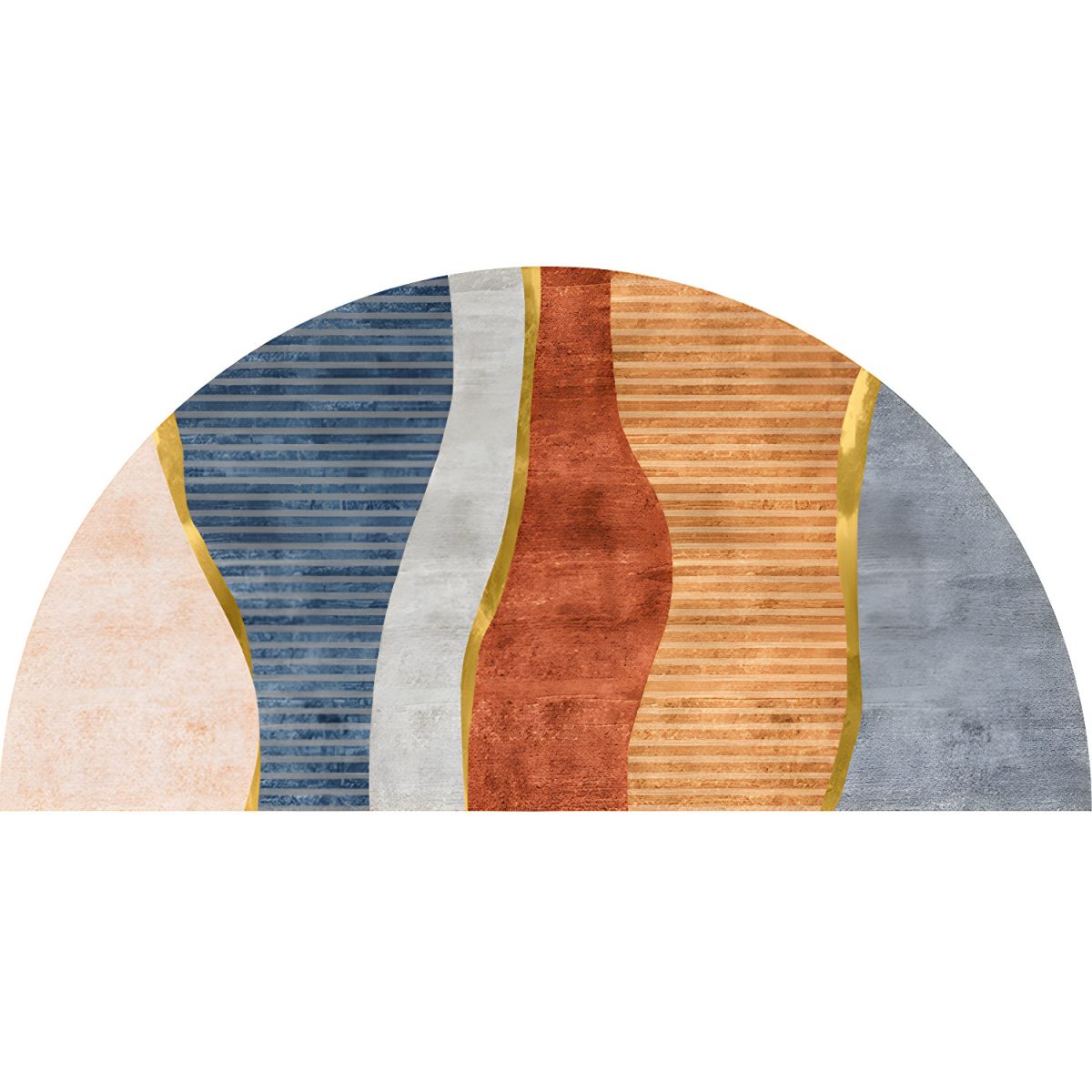 Mata Antypoślizgowa Geometryczny Salon | Półokrągła