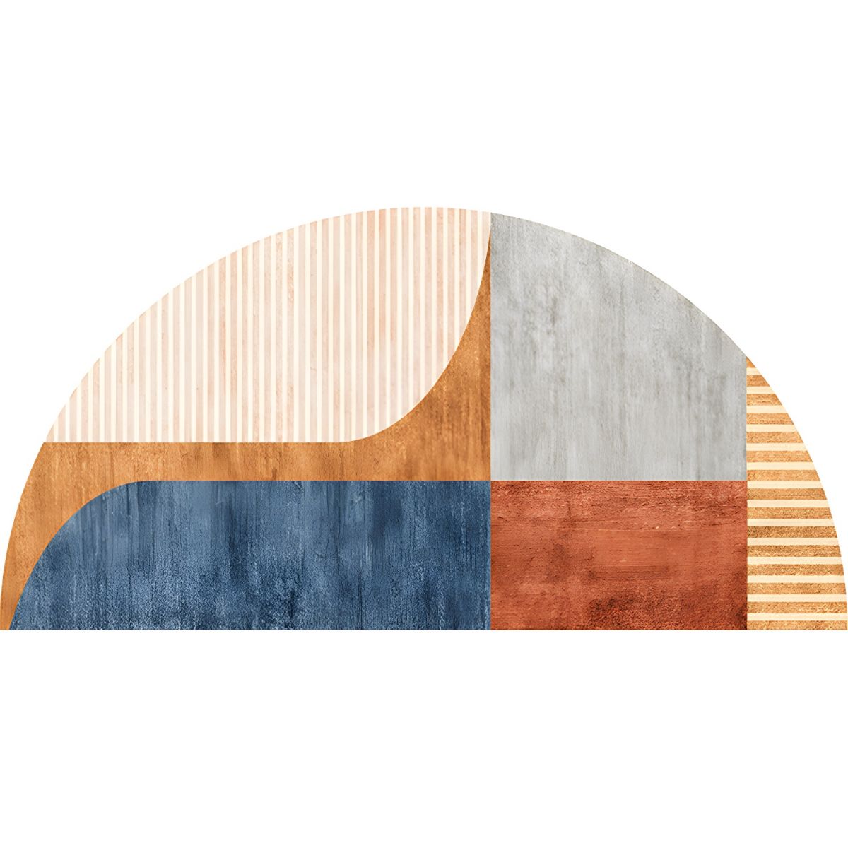 Mata Antypoślizgowa Geometryczny Salon | Półokrągła