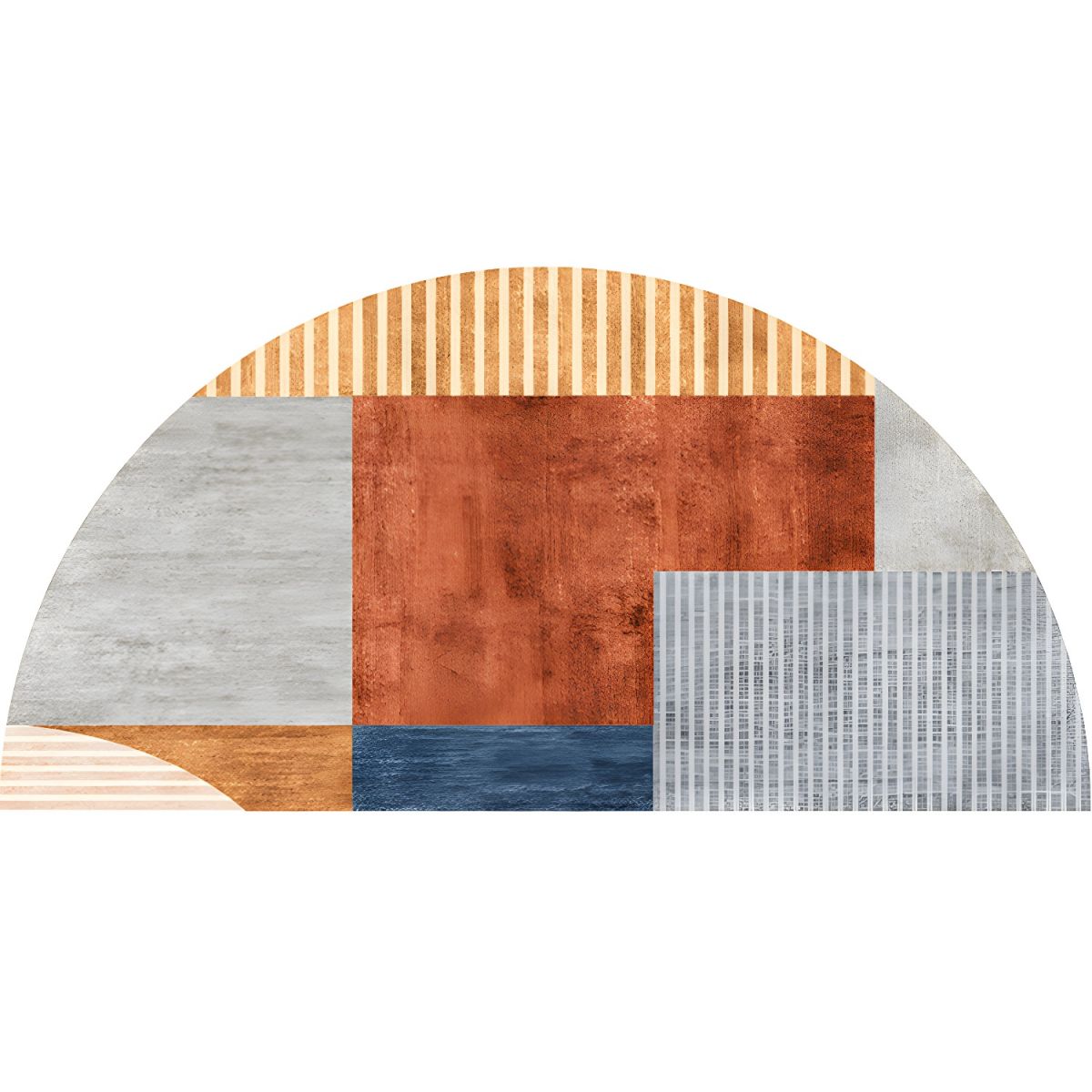 Mata Antypoślizgowa Geometryczny Salon | Półokrągła