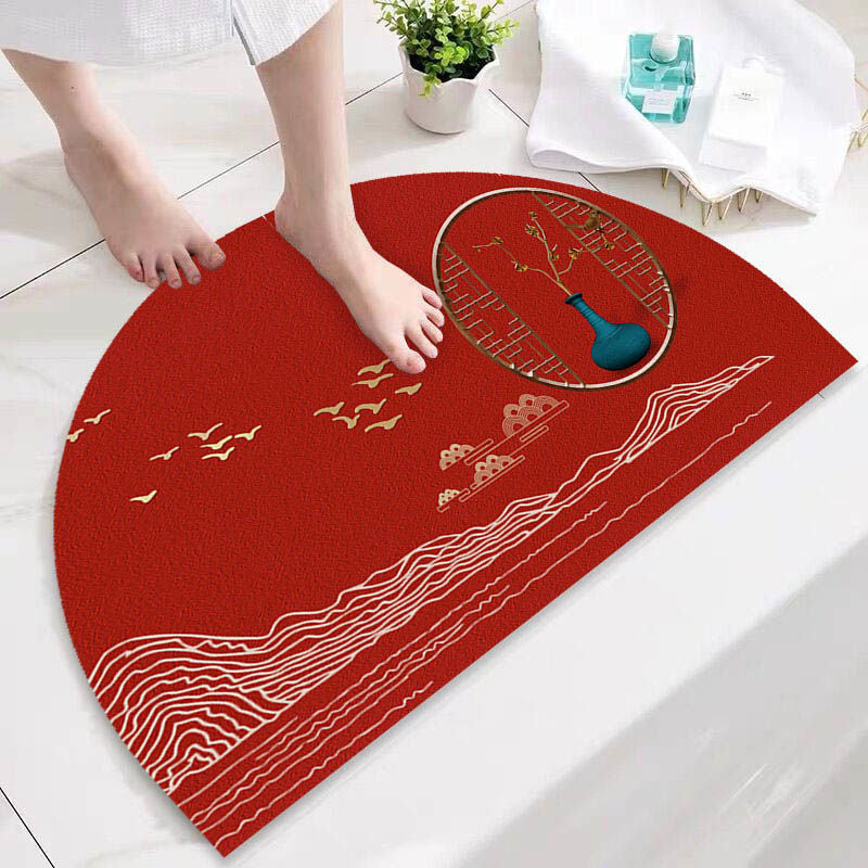 Mata Półokrągła Dekoracyjna Salon | Wzór Artystyczny