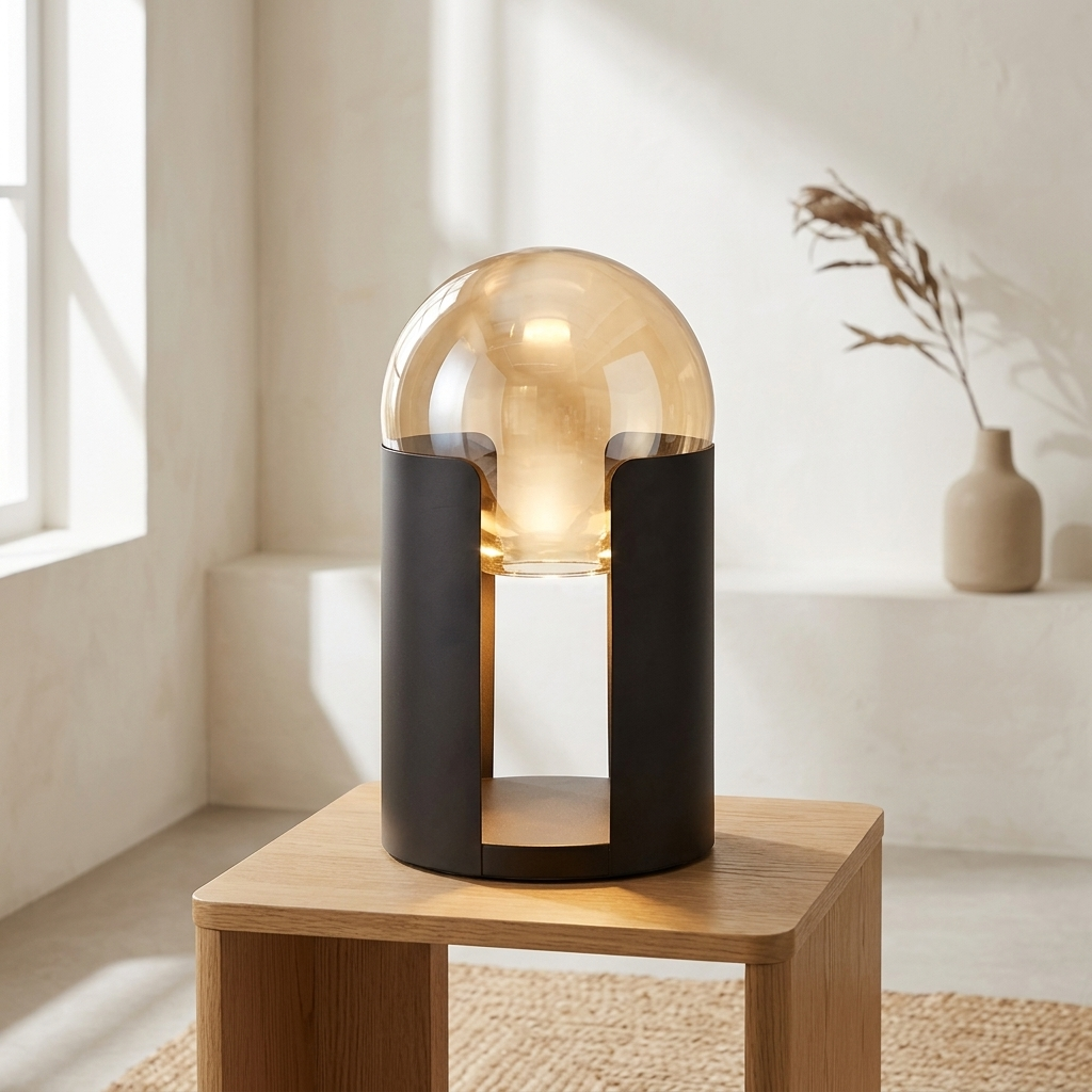 Okrągła Lampa Stołowa do Salonu | Nowoczesna