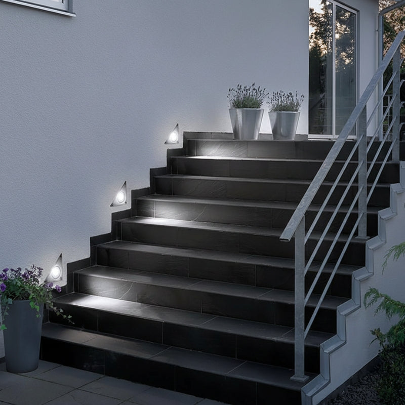Oświetlenie Schodowe LED Zewnętrzne Stopnie | Trójkątny Kształt