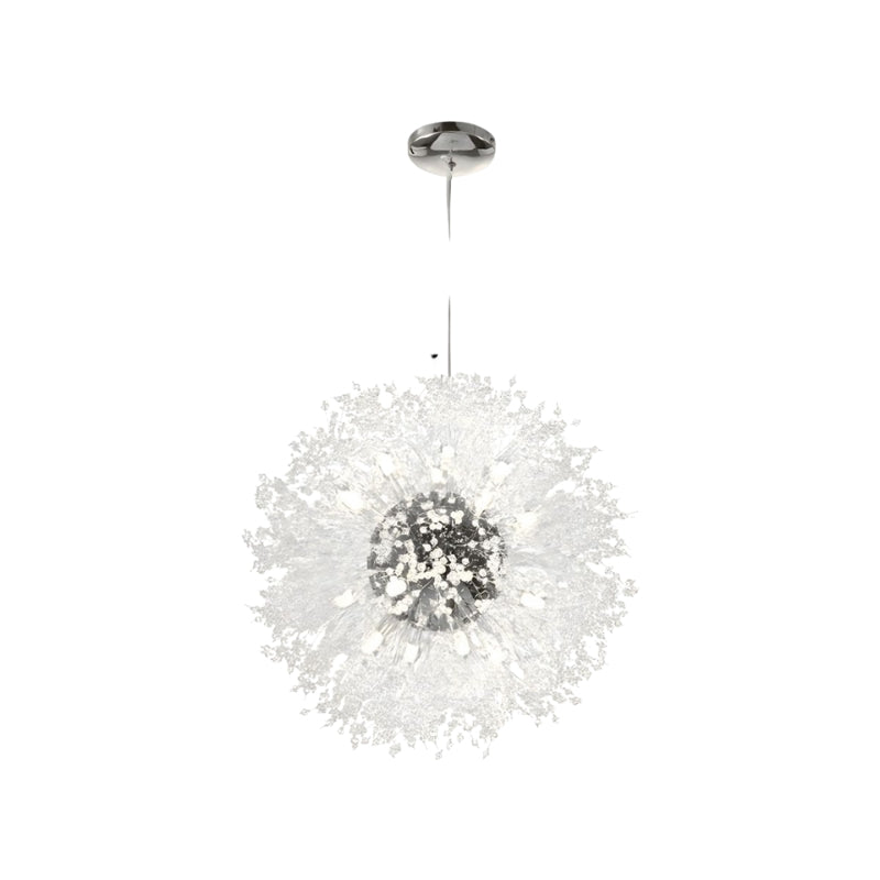 Żyrandol do Salonu Wiszący z Kryształami Kula | Nowoczesny